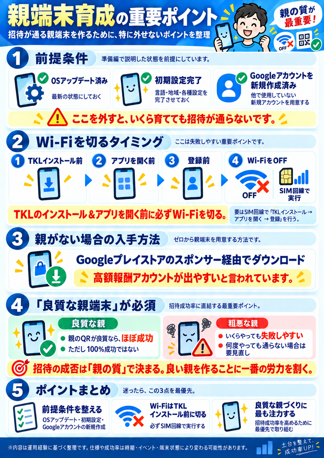 親端末育成の重要ポイントをまとめた図解